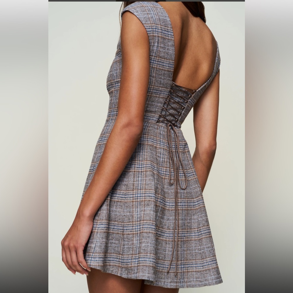 Guizio Leila Tartan Mini Dress - Picture 3 of 3
